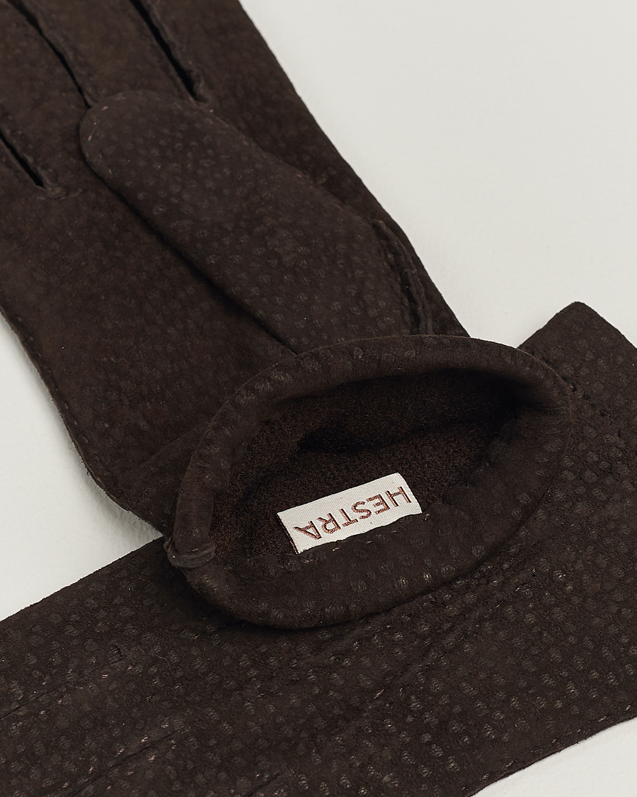 Uomini | Hestra Carpincho Handsewn Cashmere Glove Espresso Brown | Hestra | Carpincho Handsewn Cashmere Glove Espresso Brown
