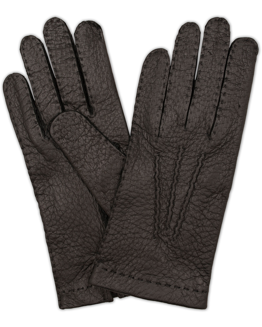 Uomini | Hestra Peccary Handsewn Unlined Glove Black | Hestra | Peccary Handsewn Unlined Glove Black