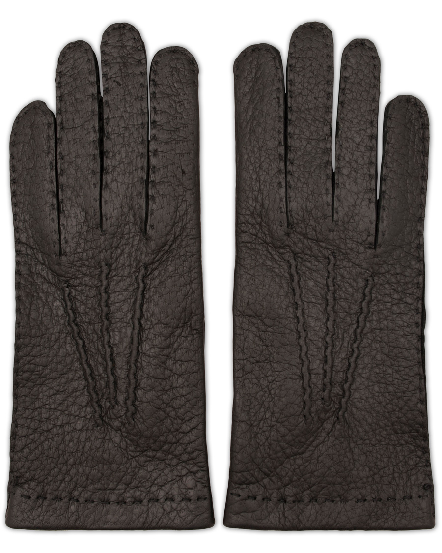 Uomini | Hestra Peccary Handsewn Unlined Glove Black | Hestra | Peccary Handsewn Unlined Glove Black