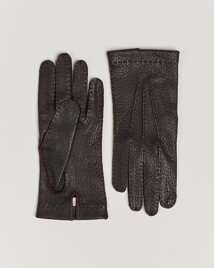 Uomini | Hestra Peccary Handsewn Unlined Glove Espresso | Hestra | Peccary Handsewn Unlined Glove Espresso