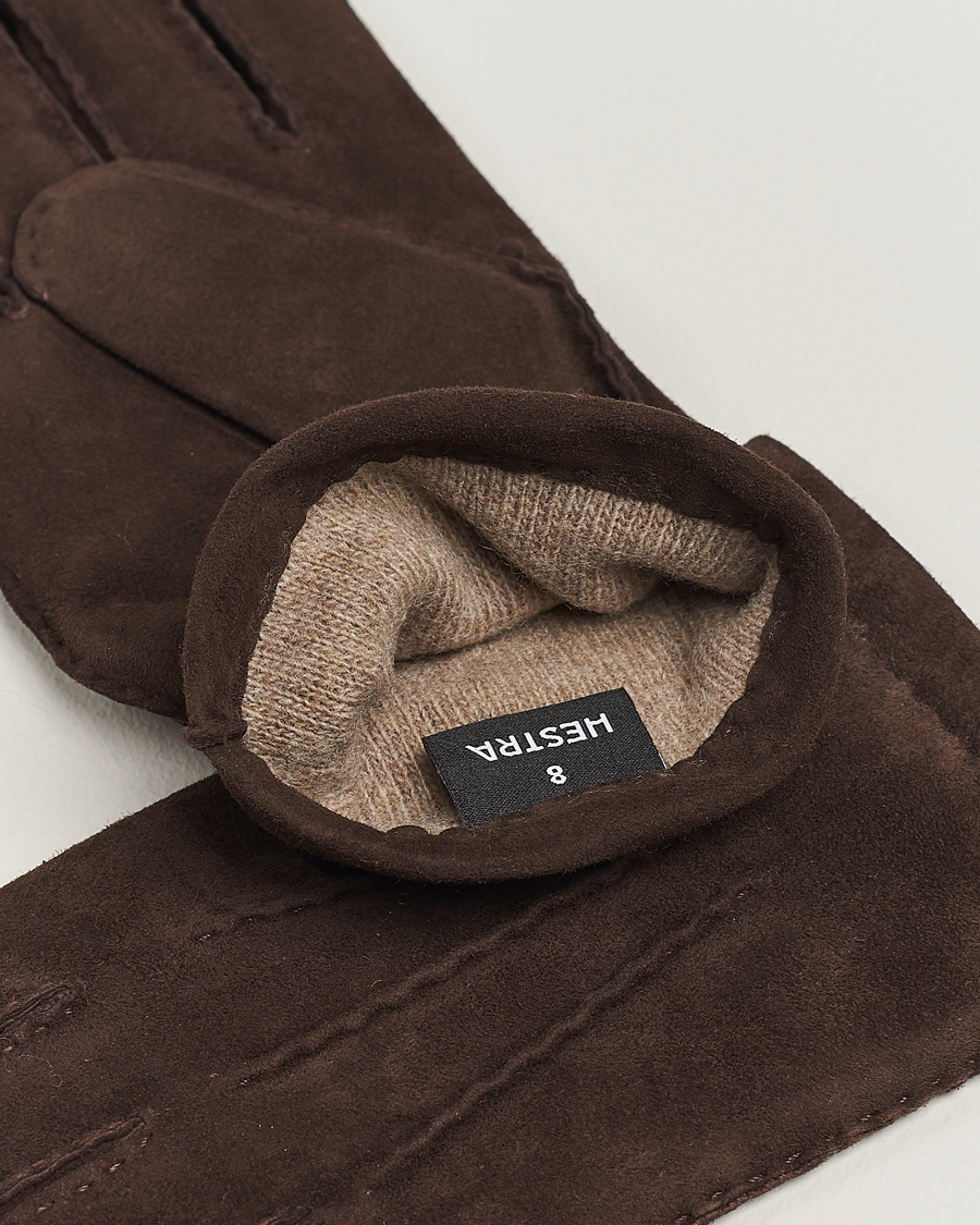 Uomini | Guanti | Hestra | Arthur Wool Lined Suede Glove Espresso