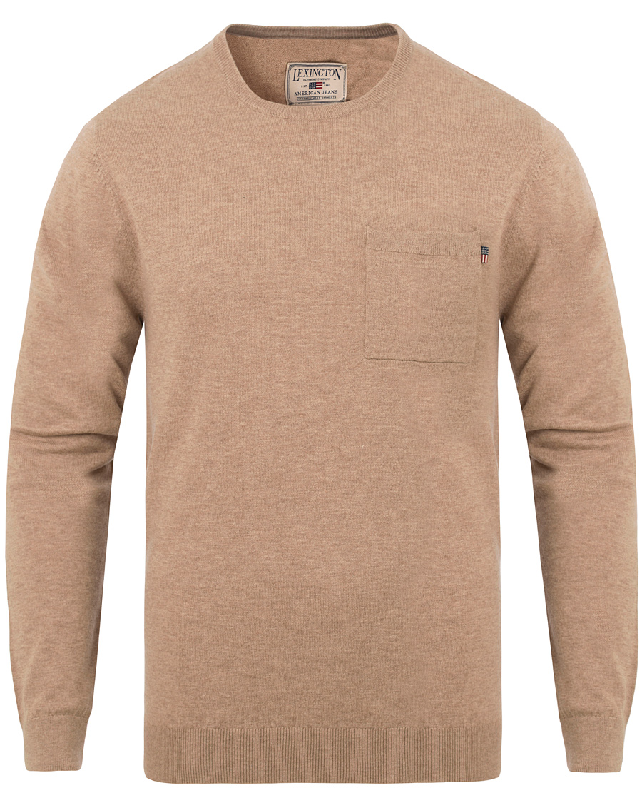 Uomini | Maglieria | Lexington | Jeff Crewneck Sweater Silver Mink Beige