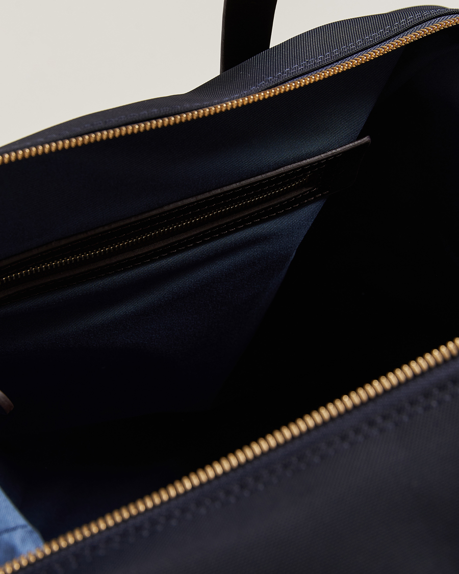 Uomini | Borse | Mismo | M/S Utility Nylon Duffle Bag Navy/Dark Brown