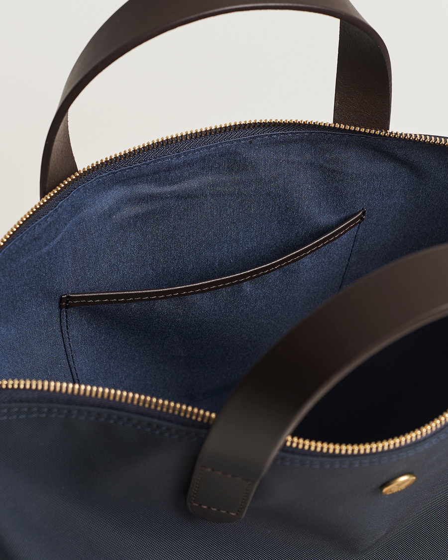 Uomini | Borse | Mismo | M/S Canvas Shopper Navy/Dark Brown