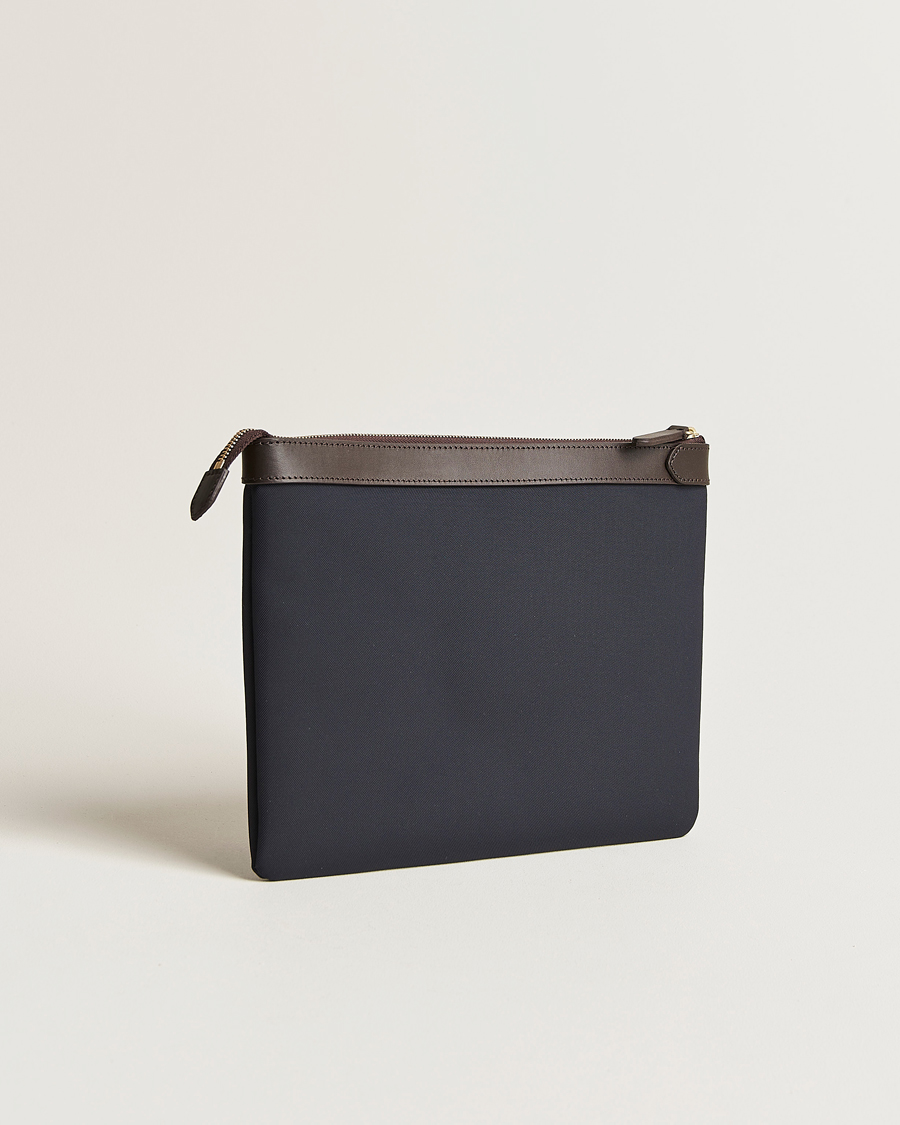 Uomini | Borse | Mismo | M/S Nylon Pouch Large Navy/Dark Brown