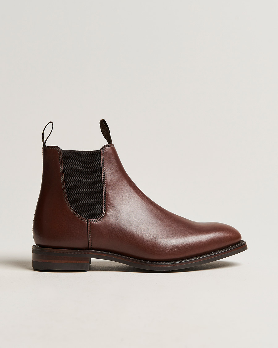 Uomini | Stivali | Loake 1880 | Chatsworth Chelsea Boot Brown Waxy Leather