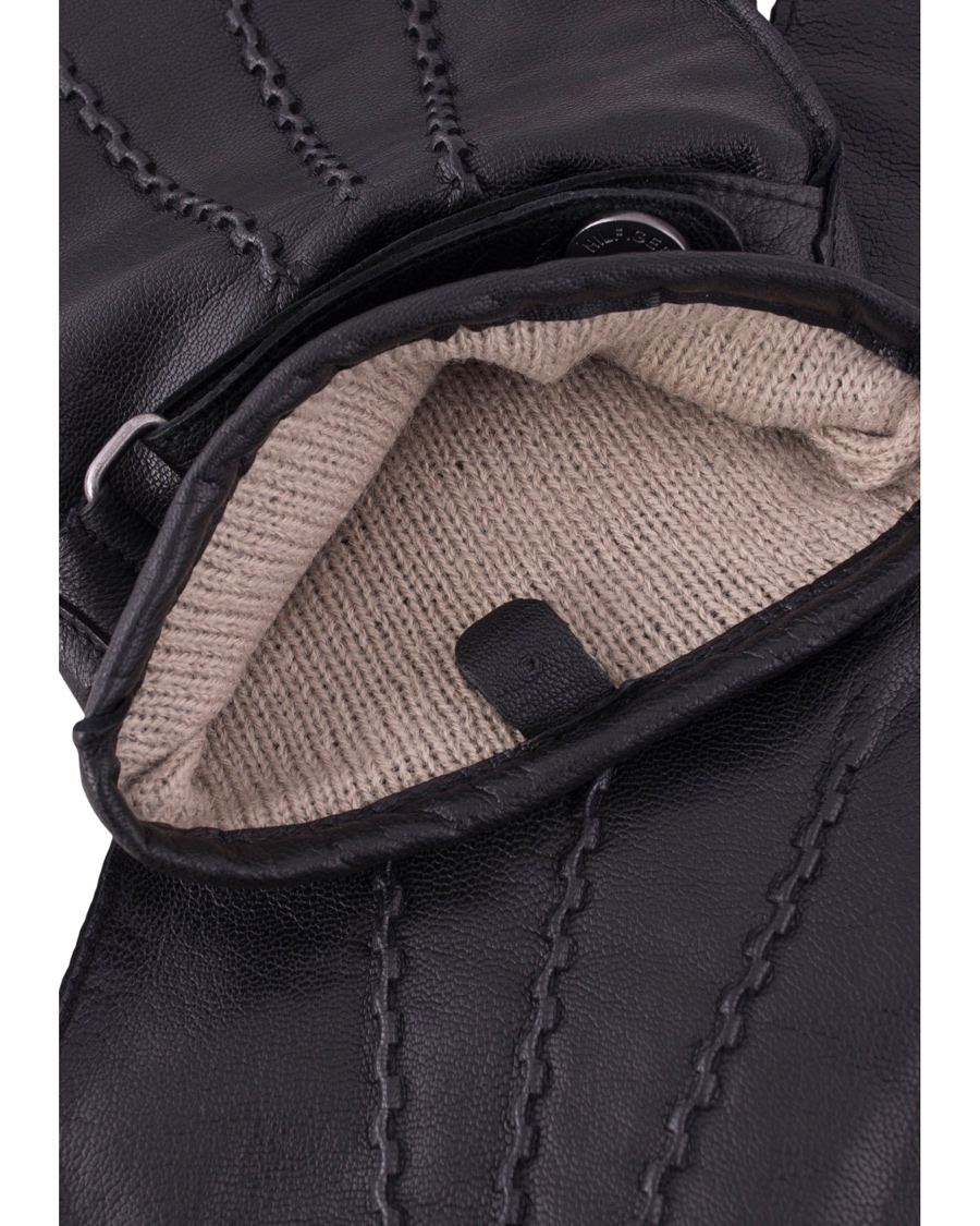 Uomini | Tommy Hilfiger Ferron Leather Gloves Flag Black | Tommy Hilfiger | Ferron Leather Gloves Flag Black