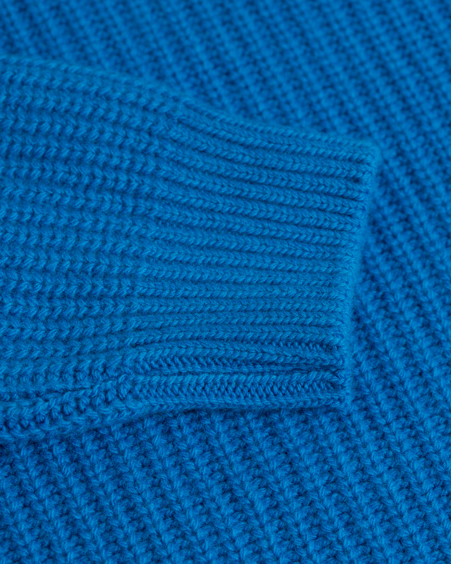 Uomini | Maglieria | GANT Diamond G | Lambswool Cashmere Crew Neck Teal Blue