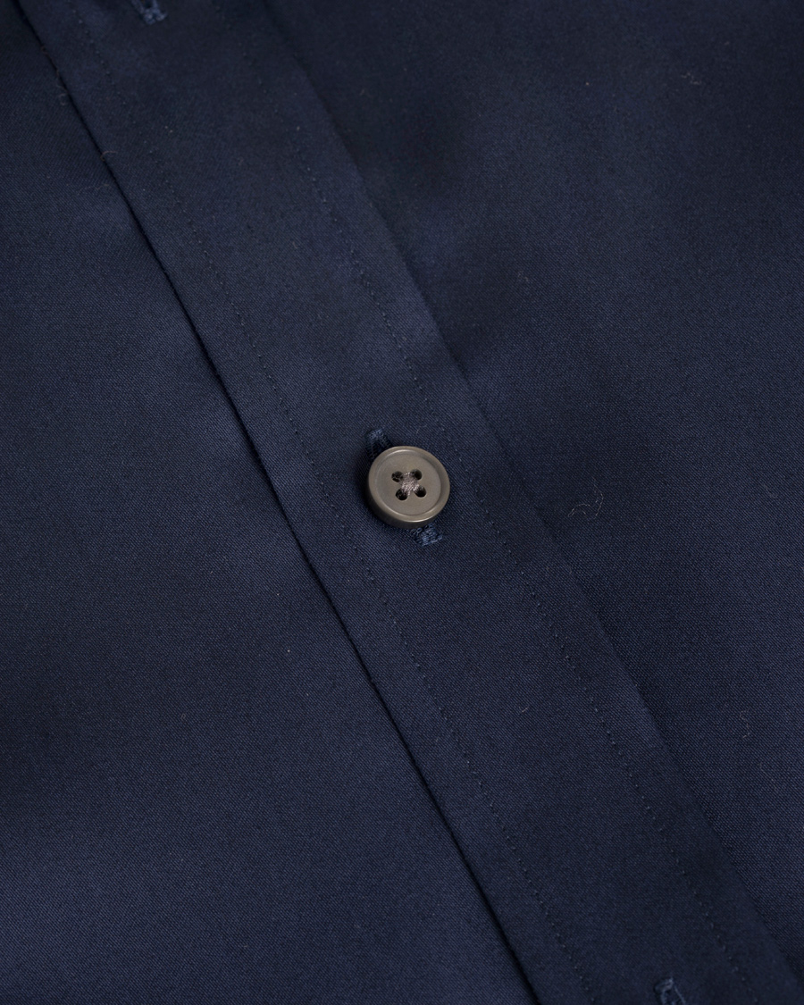 Uomini | Camicie | GANT Diamond G | Plain Satin Fitted Body Shirt Marine