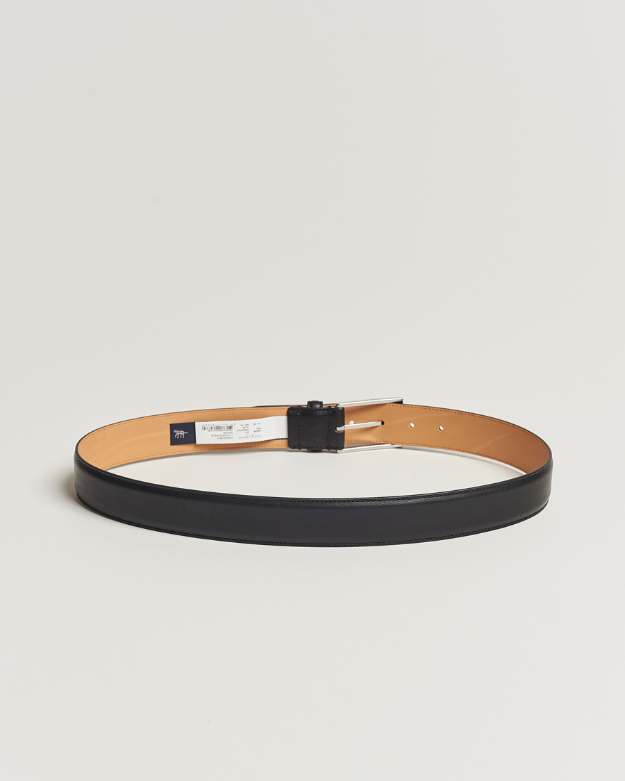 Uomini | Cinture | Tiger of Sweden | Helmi Leather 3,5 cm Belt Black