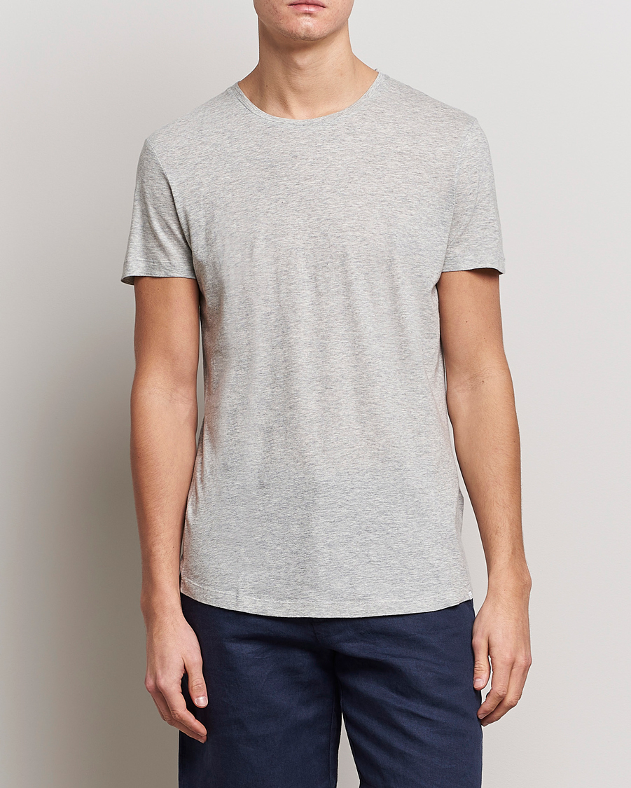 Uomini | T-shirt | Orlebar Brown | OB Crew Neck Tee Mid Grey Melange