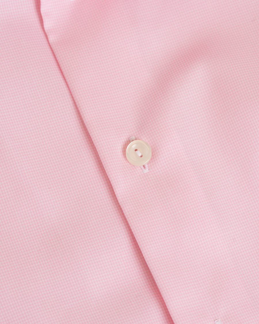 Uomini | Camicie | Eton | Slim Fit Cut Away Micro Print Shirt Pink/Red