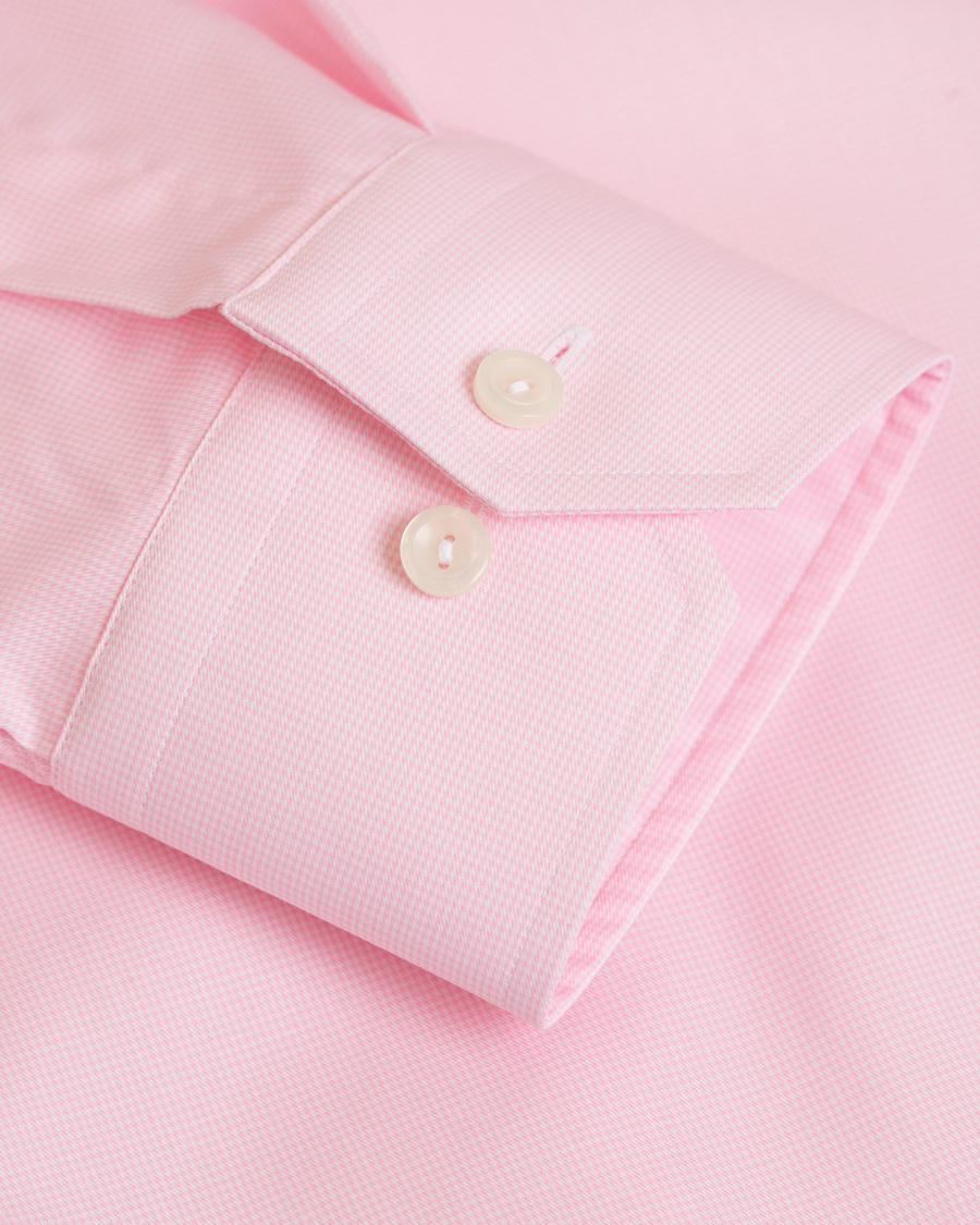 Uomini | Camicie | Eton | Slim Fit Cut Away Micro Print Shirt Pink/Red