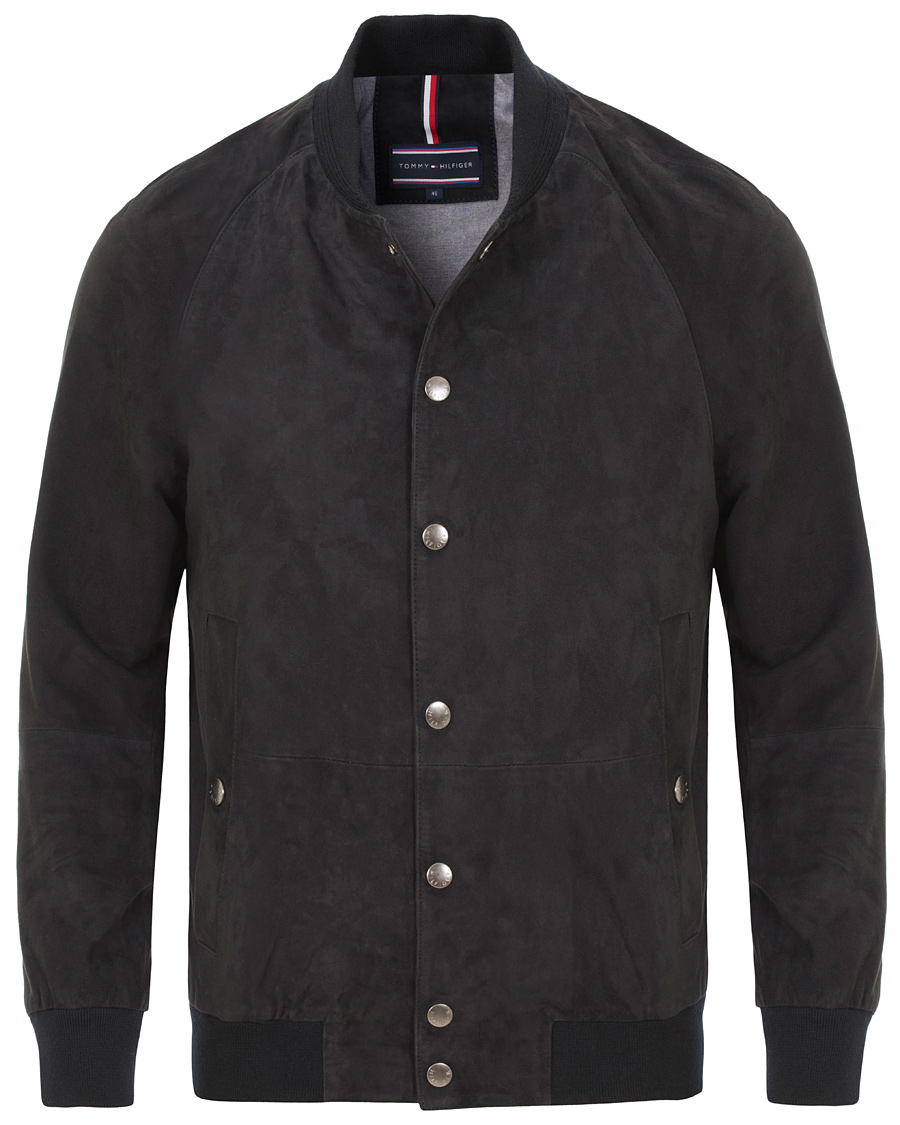 Uomini | Giacche | Tommy Hilfiger | Caen Bomber Suede Jacket Midnight