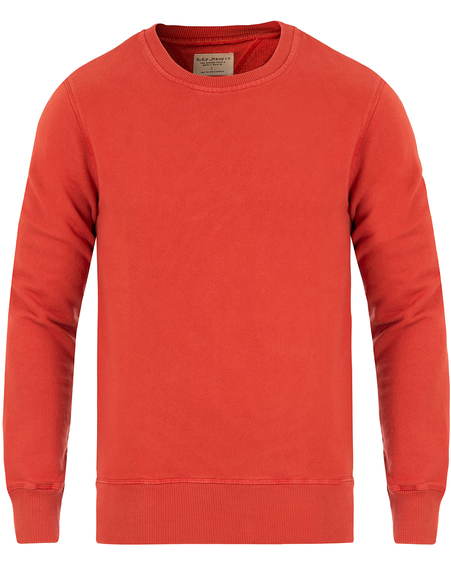 Uomini | Maglieria | Nudie Jeans | Sven Rugged Knitted Crew Neck Blood Red