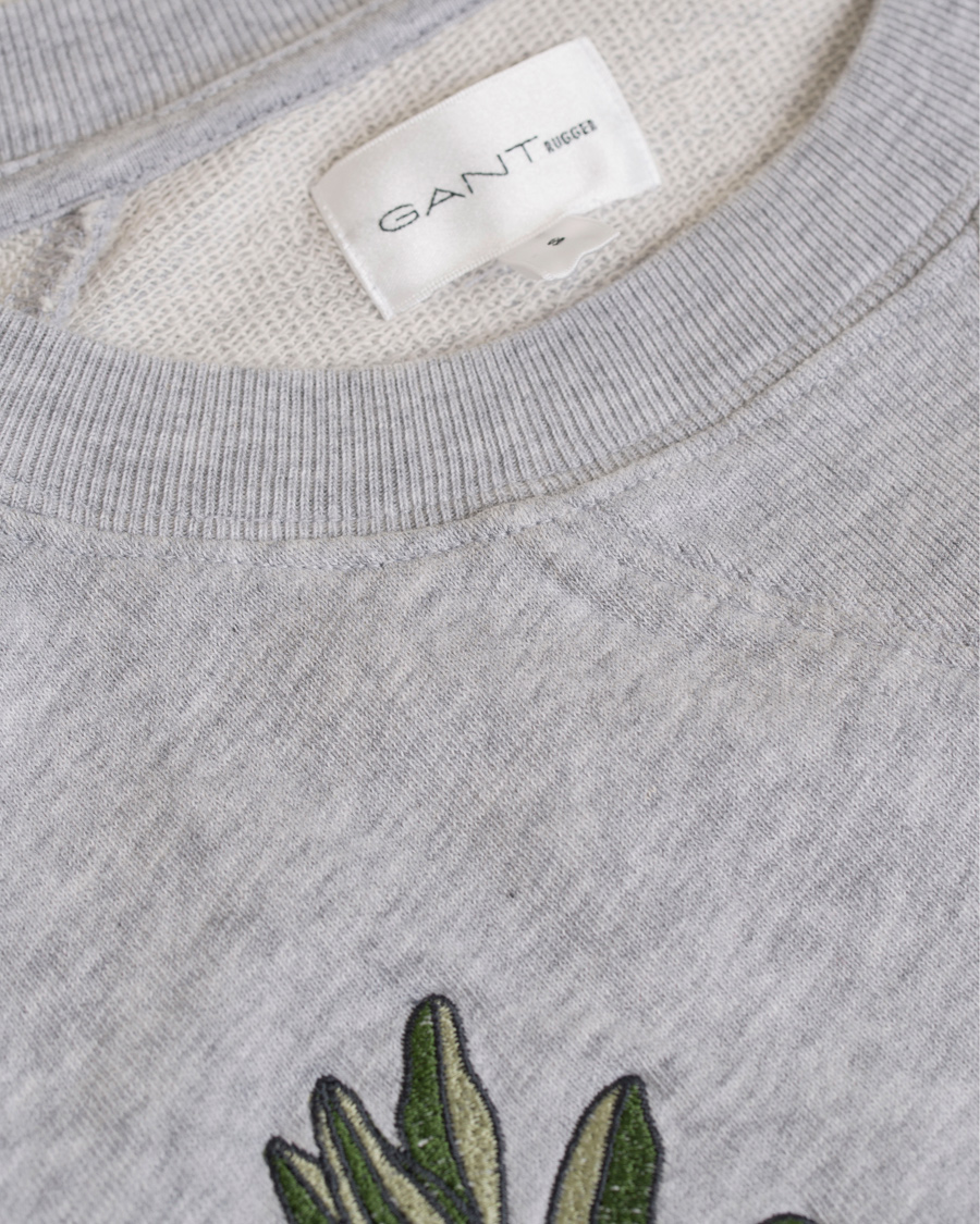 Uomini | Maglieria | GANT Rugger | The Embroidery Crew Sweatshirt Grey