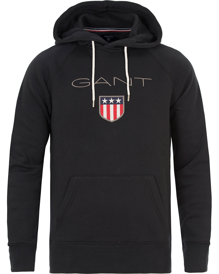 Uomini | Maglieria | GANT | Shield Sweat Hoodie Black