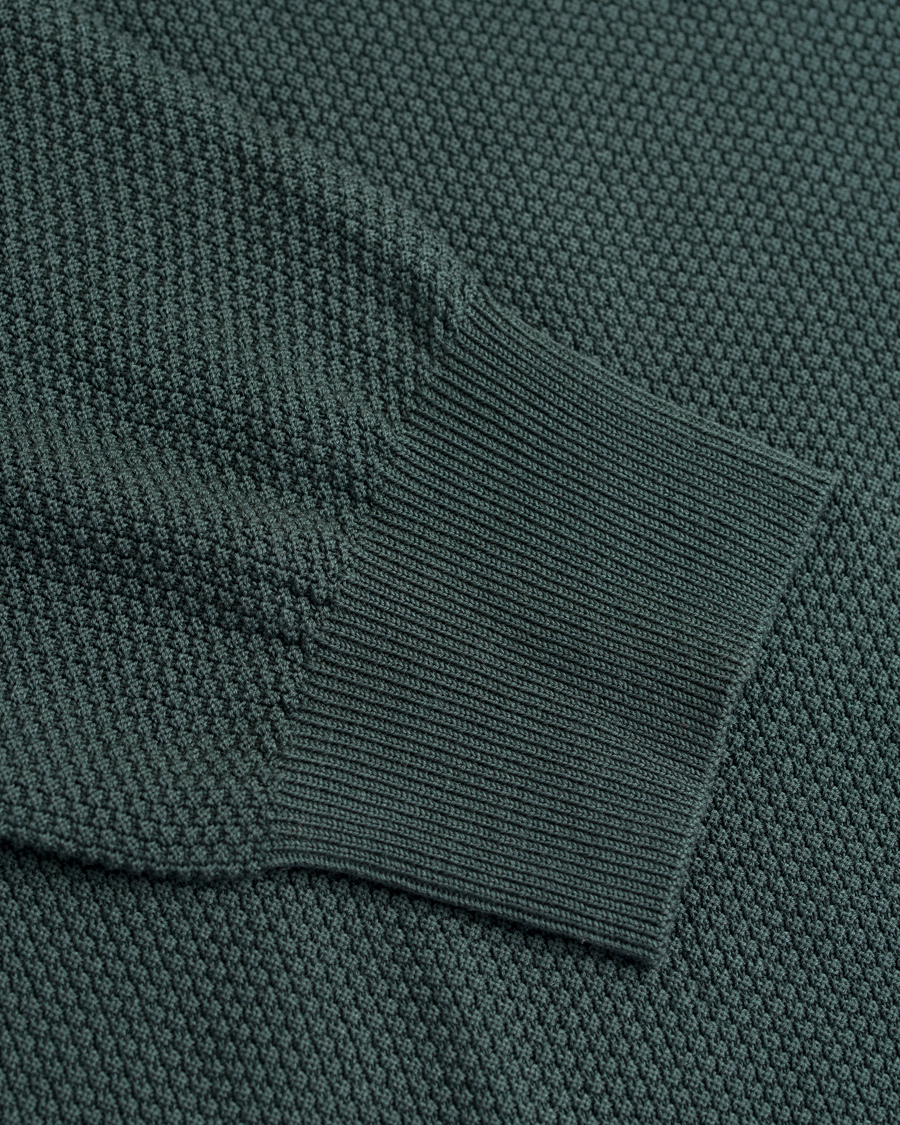 Uomini | Maglieria | Tiger of Sweden | Matias Waffle Crew Neck Nobel Green