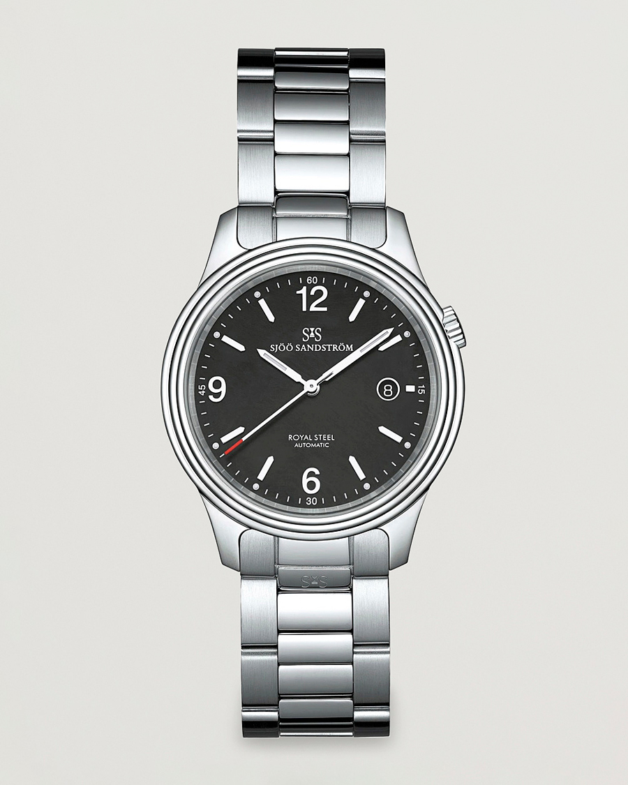 Uomini | Sjöö Sandström Royal Steel Classic 41mm Black and Steel | Sjöö Sandström | Royal Steel Classic 41mm Black and Steel