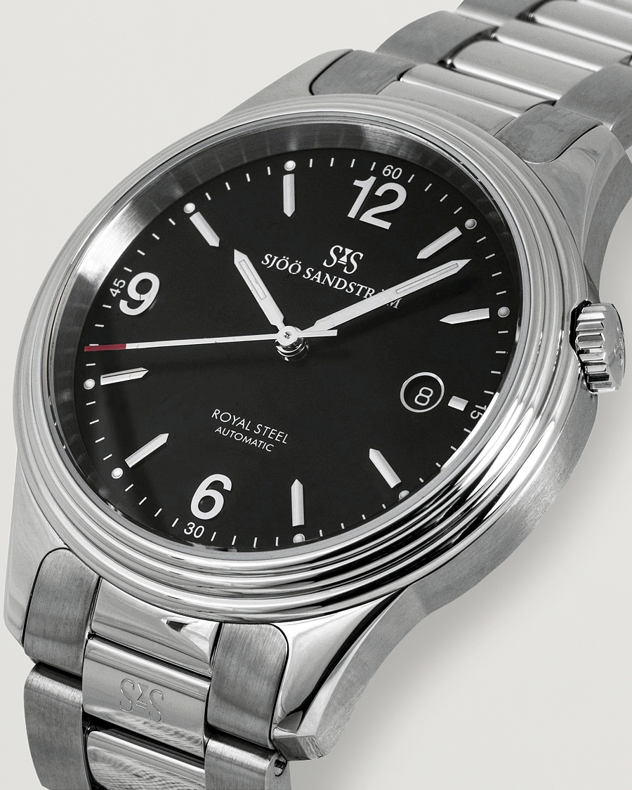 Uomini | Sjöö Sandström Royal Steel Classic 41mm Black and Steel | Sjöö Sandström | Royal Steel Classic 41mm Black and Steel