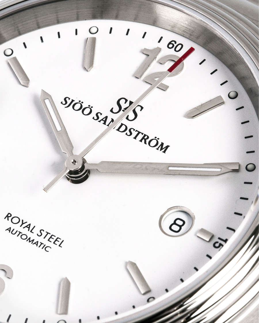 Uomini | Sjöö Sandström Royal Steel Classic 41mm White and Steel | Sjöö Sandström | Royal Steel Classic 41mm White and Steel