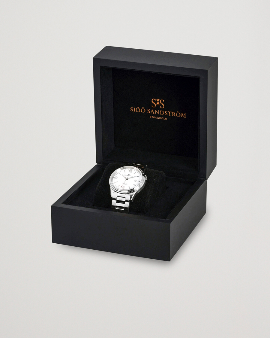 Uomini | Sjöö Sandström Royal Steel Classic 41mm White and Steel | Sjöö Sandström | Royal Steel Classic 41mm White and Steel