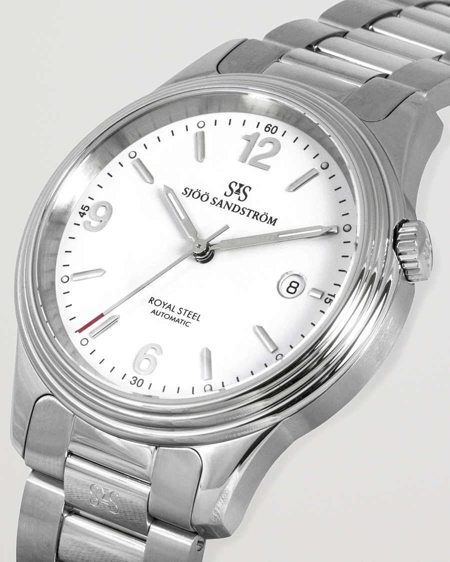 Uomini | Sjöö Sandström Royal Steel Classic 41mm White and Steel | Sjöö Sandström | Royal Steel Classic 41mm White and Steel