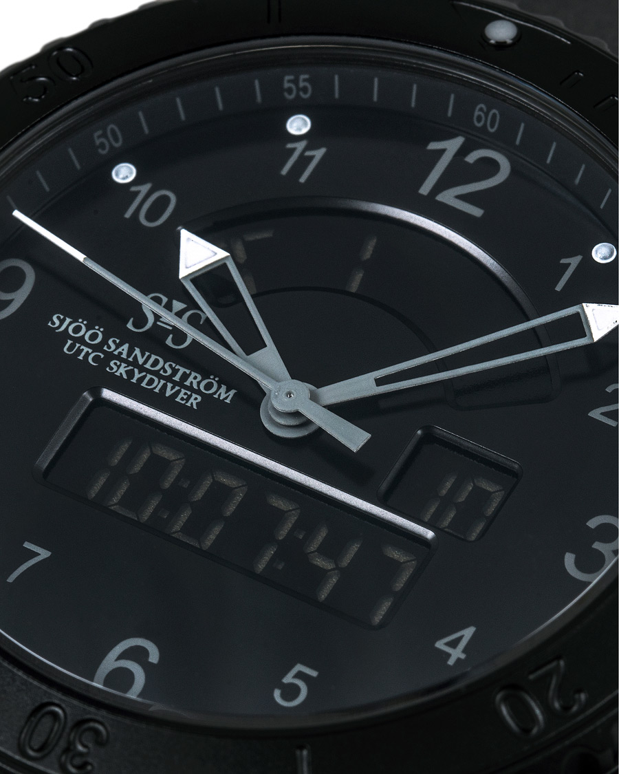 Uomini | Sjöö Sandström UTC Skydiver 44,2mm Black Night and Black Rubber | Sjöö Sandström | UTC Skydiver 44,2mm Black Night and Black Rubber