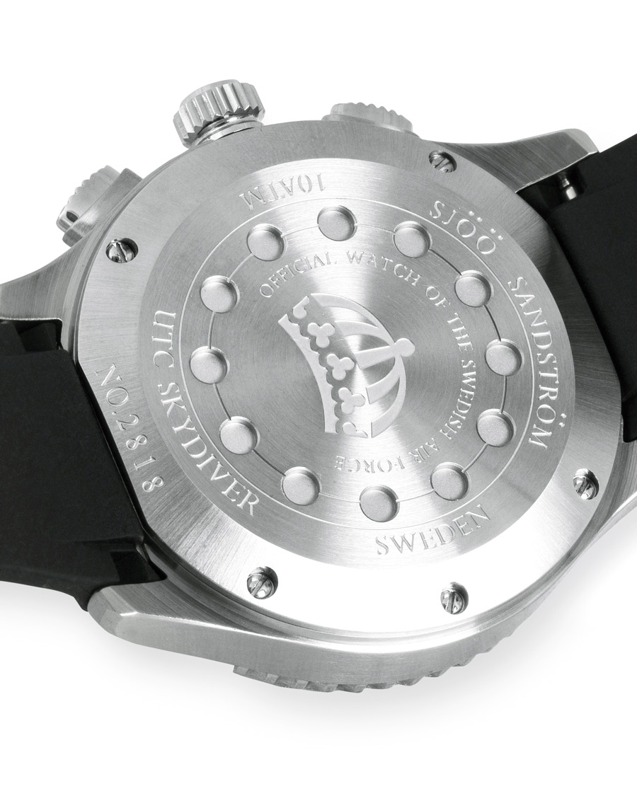 Uomini | Sjöö Sandström UTC Skydiver 44,2mm Black and Black Rubber | Sjöö Sandström | UTC Skydiver 44,2mm Black and Black Rubber