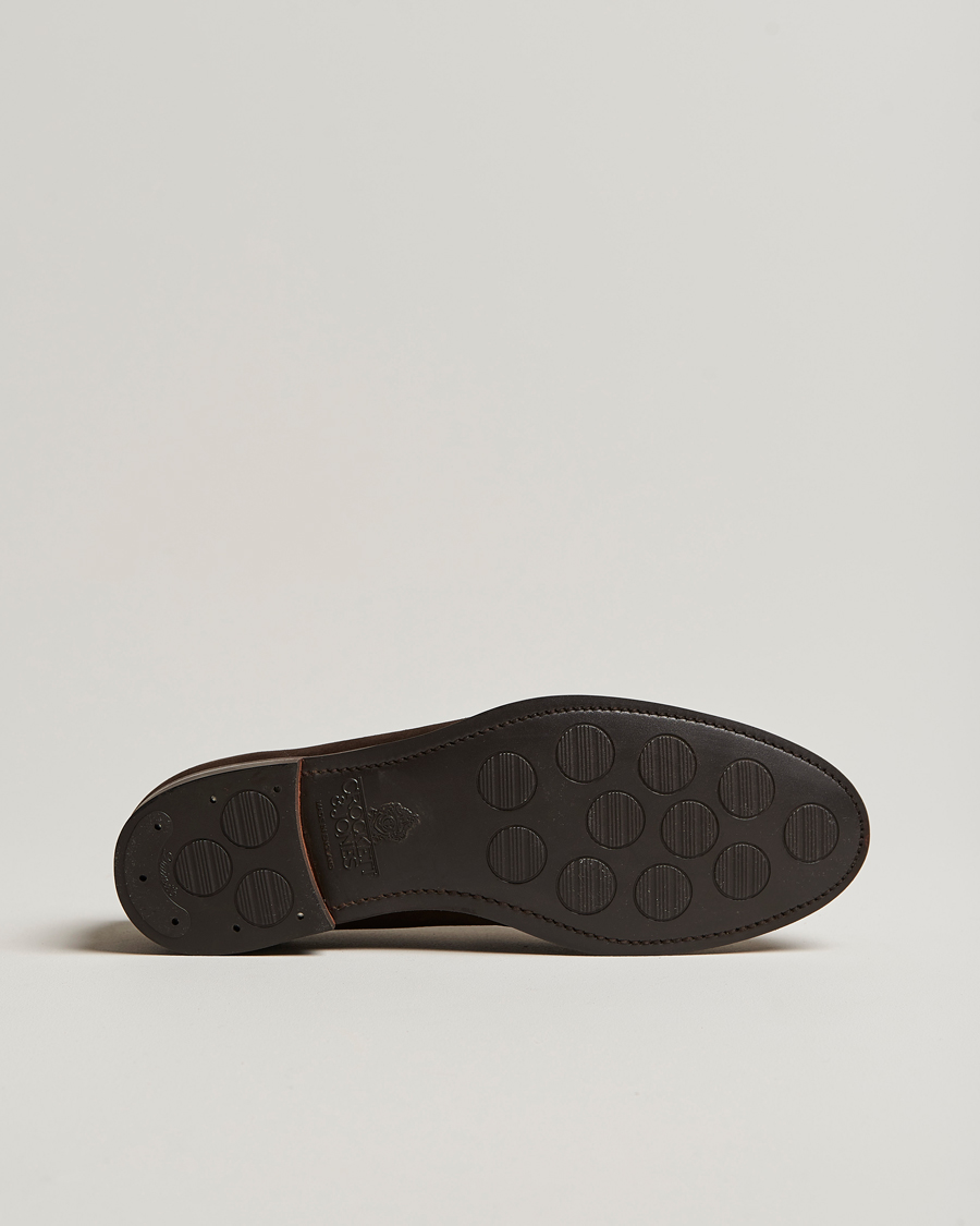 Uomini | Mocassini | Crockett & Jones | Harvard City Sole Dark Brown Suede