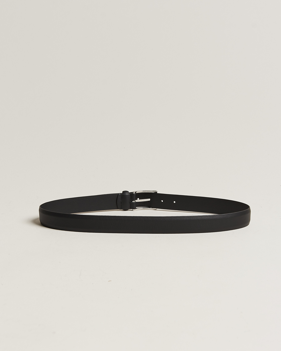 Uomini | Cinture | Anderson's | Double Nappa Calf 3 cm Belt Black
