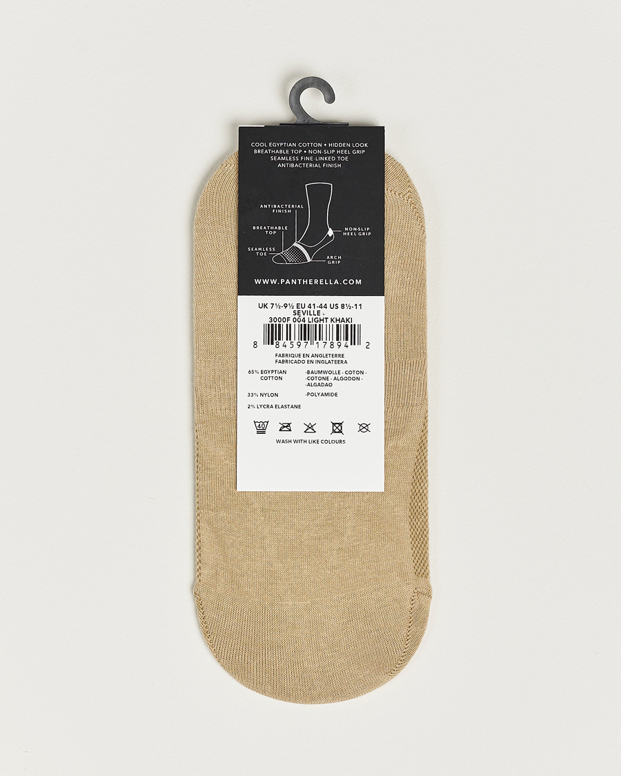 Uomini | Biancheria intima | Pantherella | Footlet Cotton/Nylon Sock Khaki