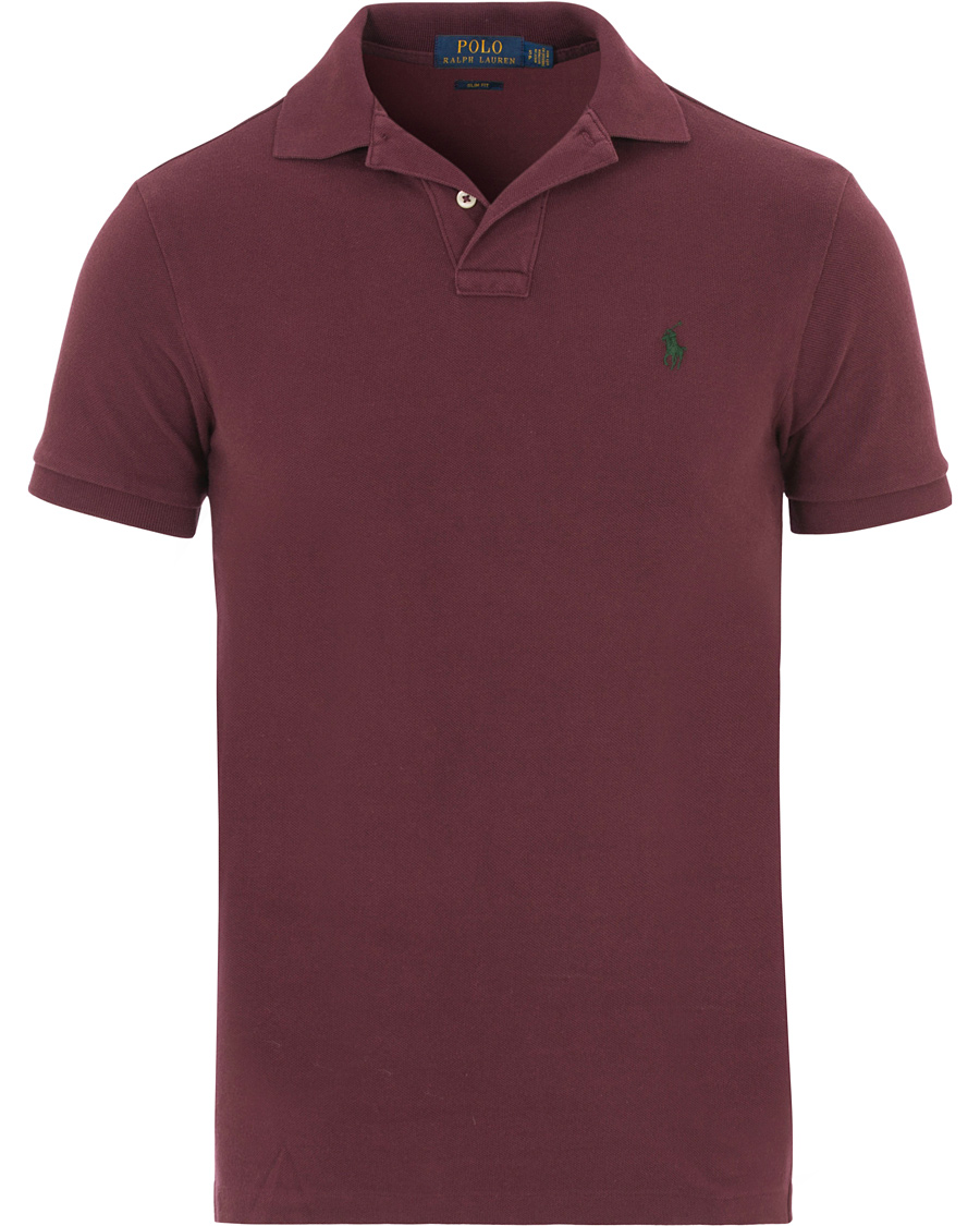 Uomini | Polo | Polo Ralph Lauren | Slim Fit Polo Classic Burgundy
