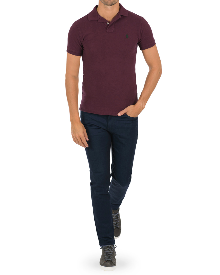 Uomini | Polo | Polo Ralph Lauren | Slim Fit Polo Classic Burgundy