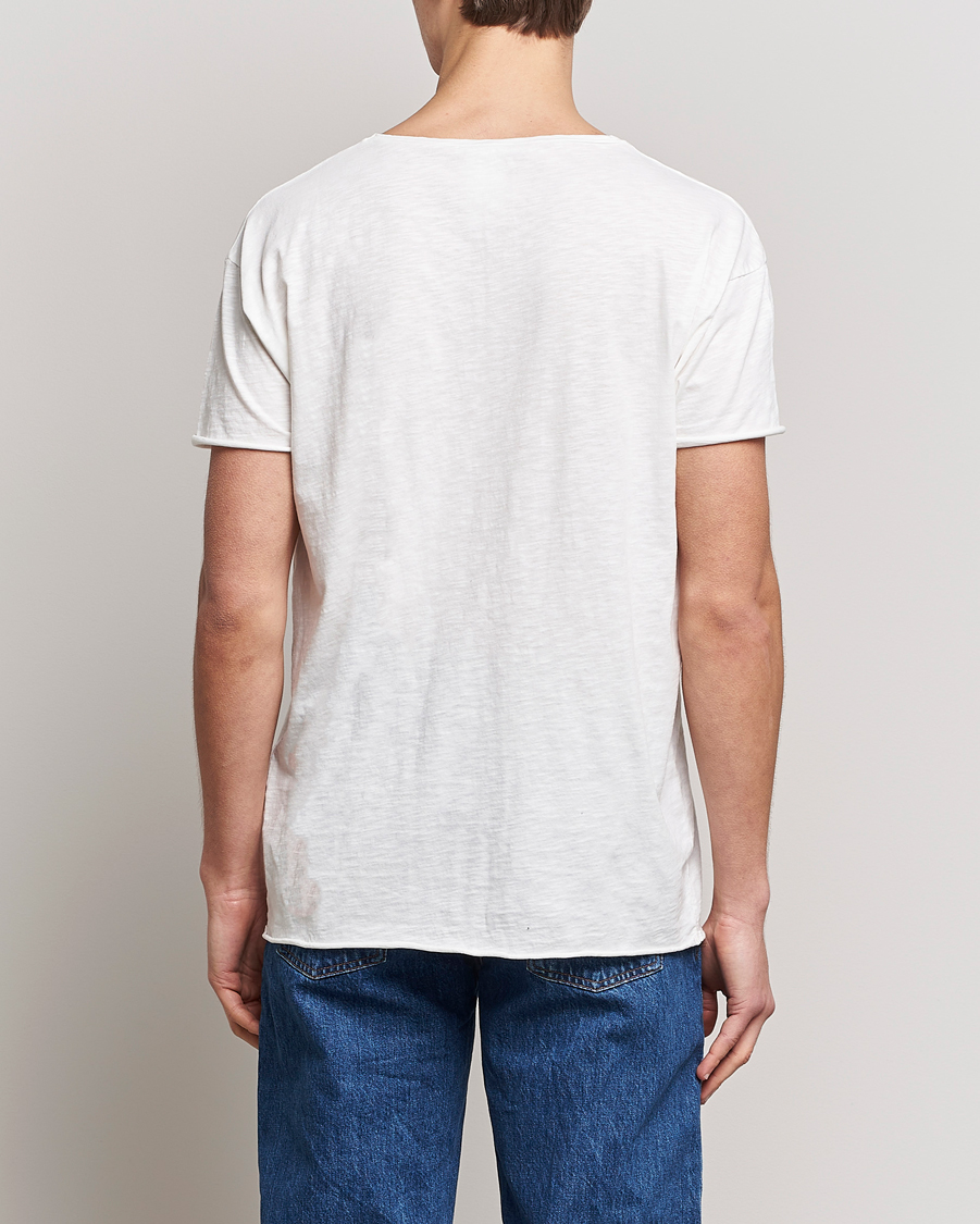 Uomini | T-shirt | Nudie Jeans | Roger Slub Crew Neck Tee Off White