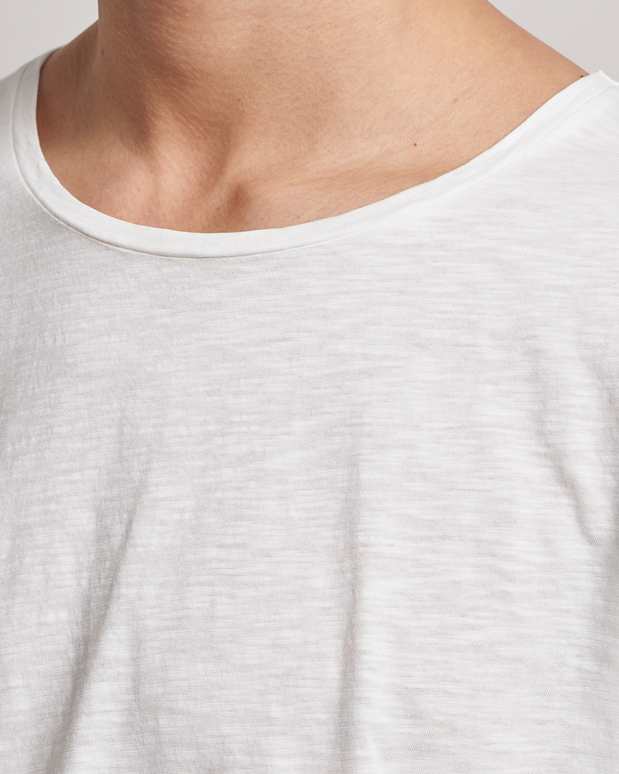 Uomini | T-shirt | Nudie Jeans | Roger Slub Crew Neck Tee Off White