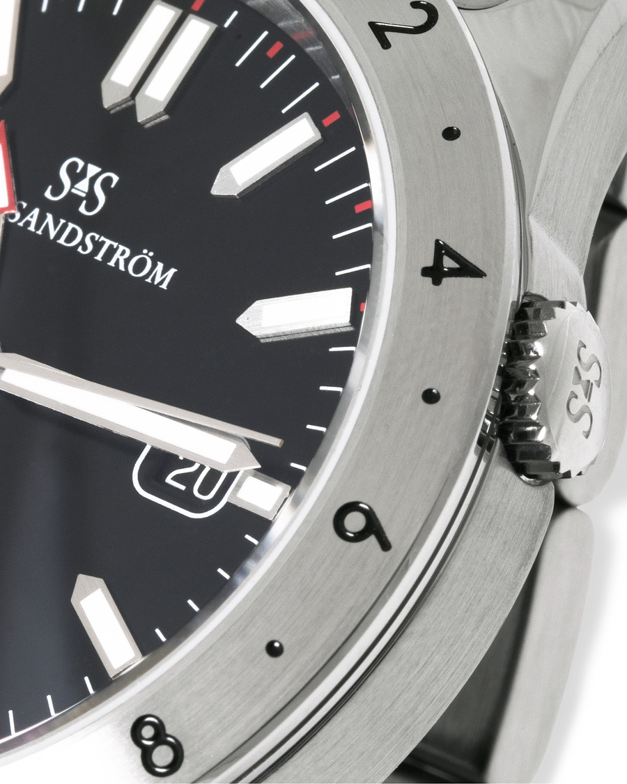 Uomini | Sjöö Sandström Royal Steel Worldtimer 41mm Black with Steel | Sjöö Sandström | Royal Steel Worldtimer 41mm Black with Steel