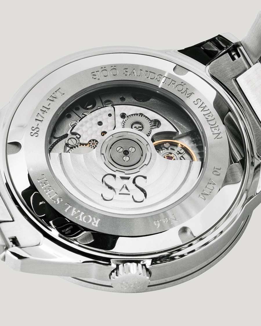 Uomini | Sjöö Sandström Royal Steel Worldtimer 41mm Black with Steel | Sjöö Sandström | Royal Steel Worldtimer 41mm Black with Steel