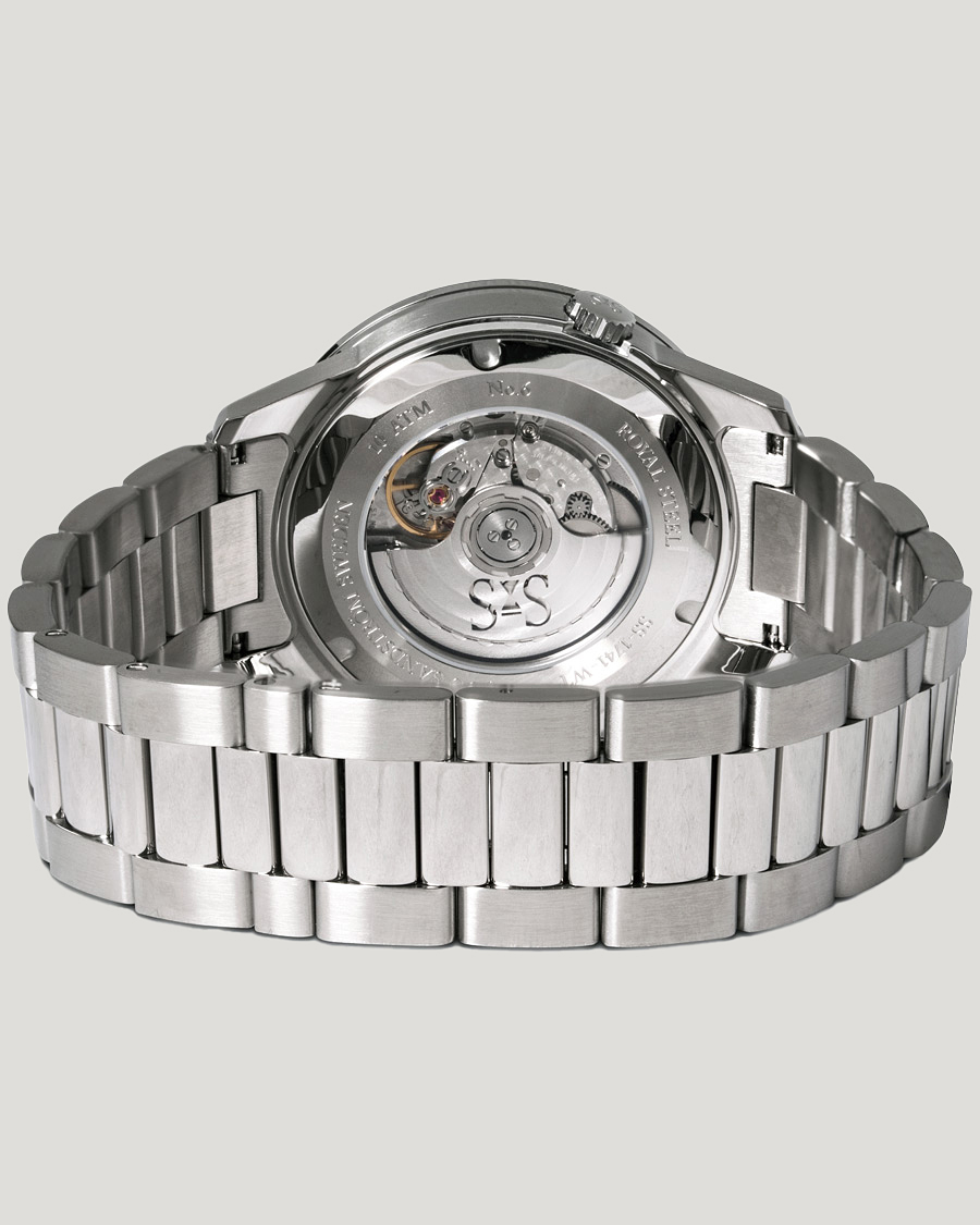 Uomini | Sjöö Sandström Royal Steel Worldtimer 41mm Black with Steel | Sjöö Sandström | Royal Steel Worldtimer 41mm Black with Steel