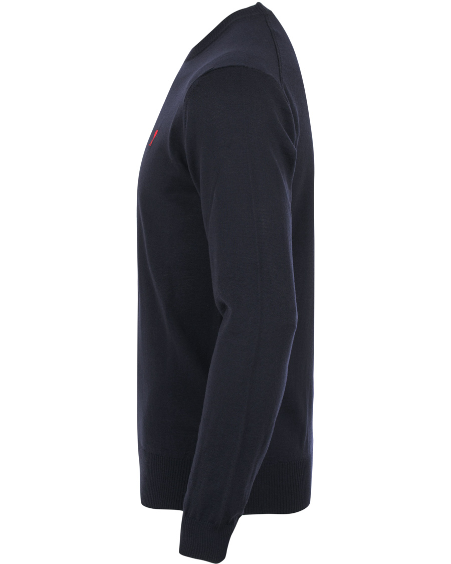 Uomini | Maglieria | AMI | Crew Neck Logo Sweater Navy