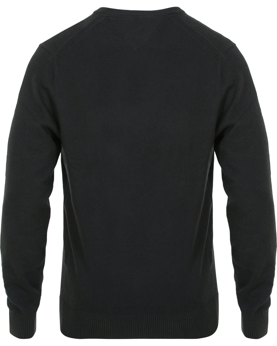 Uomini | Maglieria | Tommy Hilfiger | Pima Cotton/Cashmere V-Neck Pullover Flag Black
