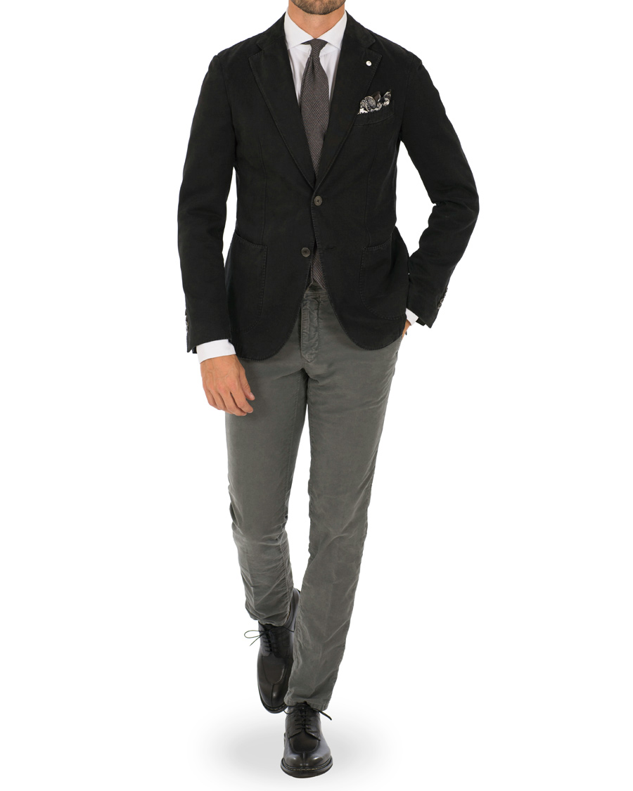 Uomini | Blazers | L.B.M. 1911 | Jack Slim Fit Cotton Blazer Black