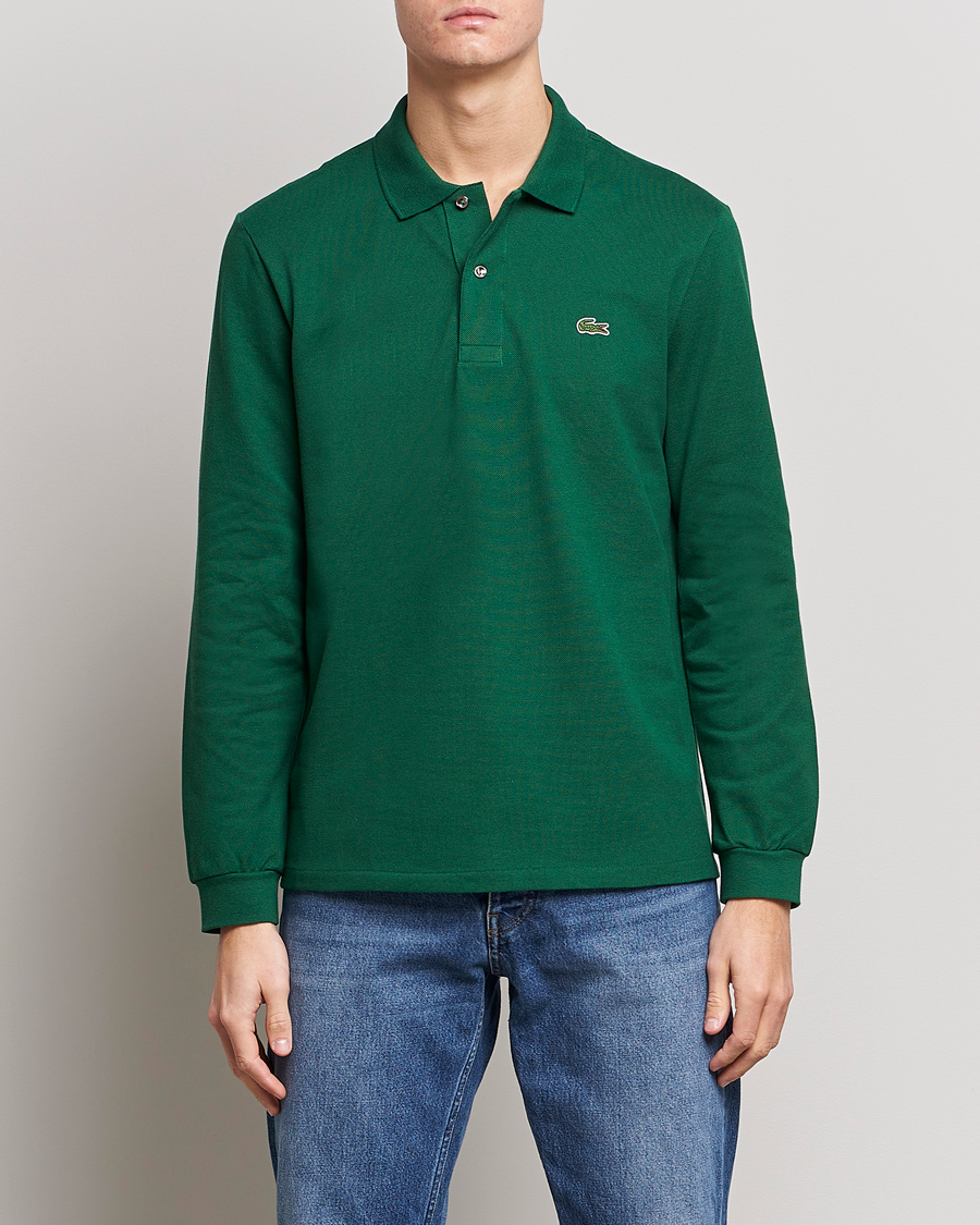 Uomini | Polo | Lacoste | Original Long Sleeve Polo Piké Green