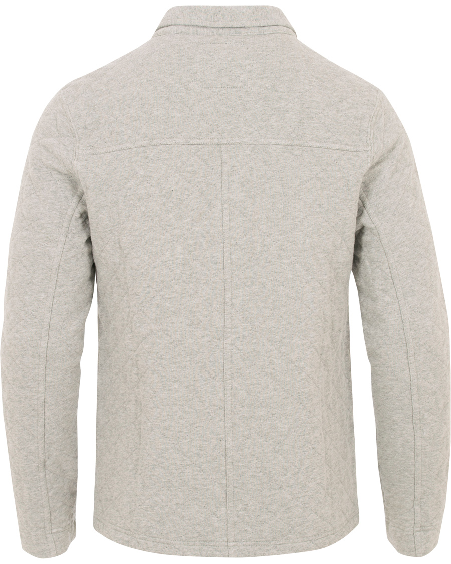 Uomini | Giacche | Lexington | Bruce Quilted Jersey Shirt Jacket Heather Grey Melange