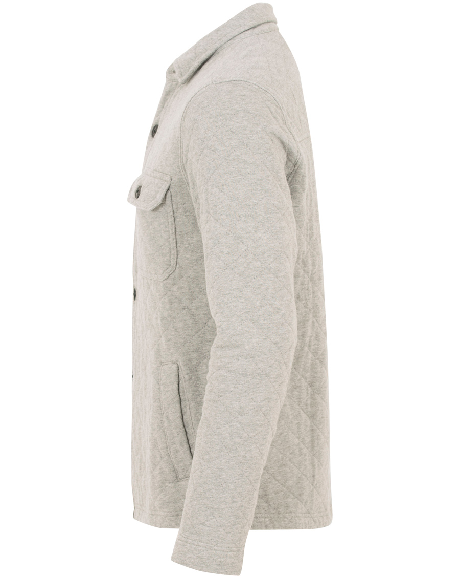 Uomini | Giacche | Lexington | Bruce Quilted Jersey Shirt Jacket Heather Grey Melange