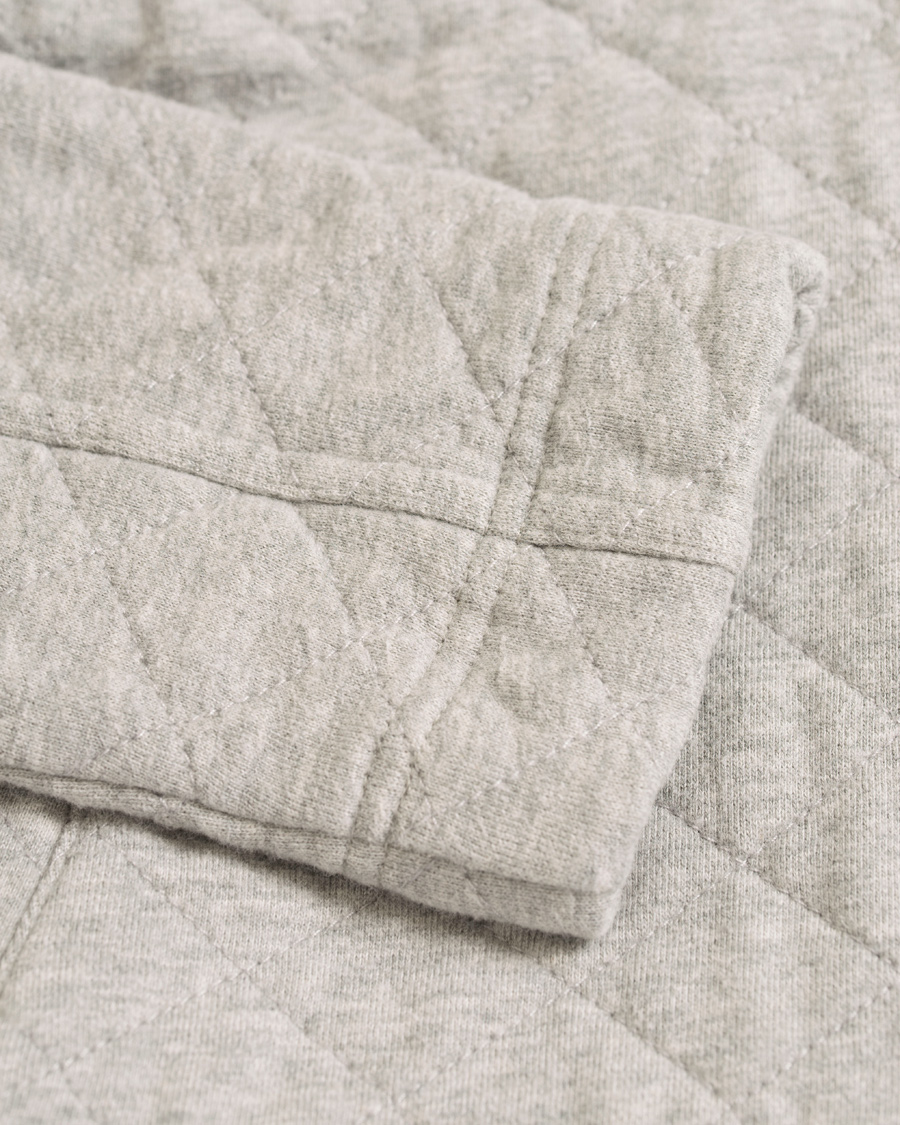 Uomini | Giacche | Lexington | Bruce Quilted Jersey Shirt Jacket Heather Grey Melange