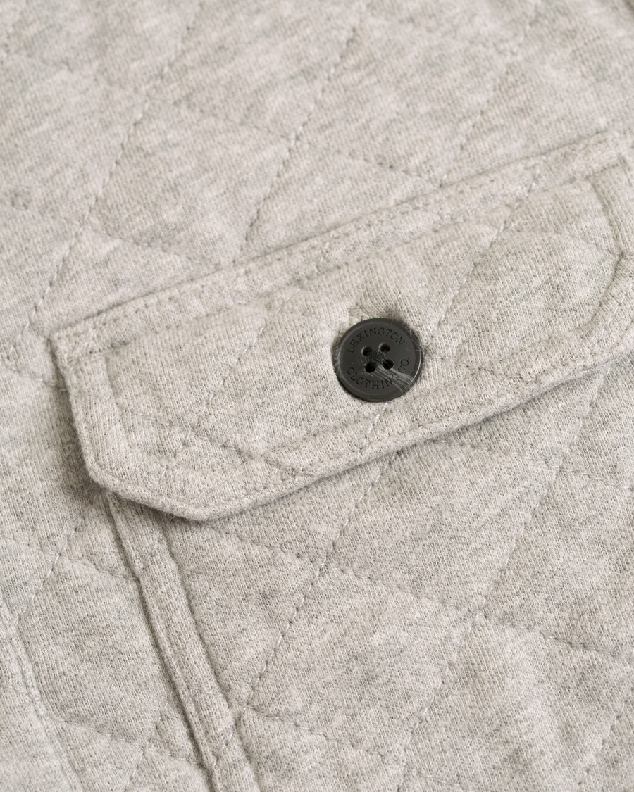 Uomini | Giacche | Lexington | Bruce Quilted Jersey Shirt Jacket Heather Grey Melange