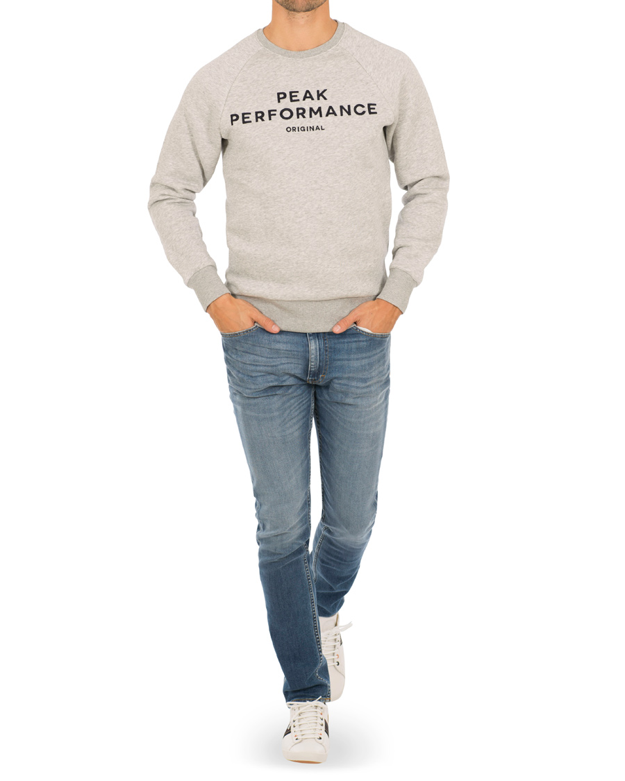 Uomini | Maglieria | Peak Performance | Logo Crew Neck Sweatshirt Grey