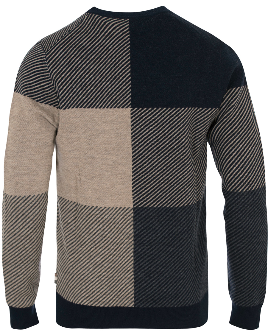 Uomini | Maglieria | Aquascutum | Clapton Large Check Knit Navy
