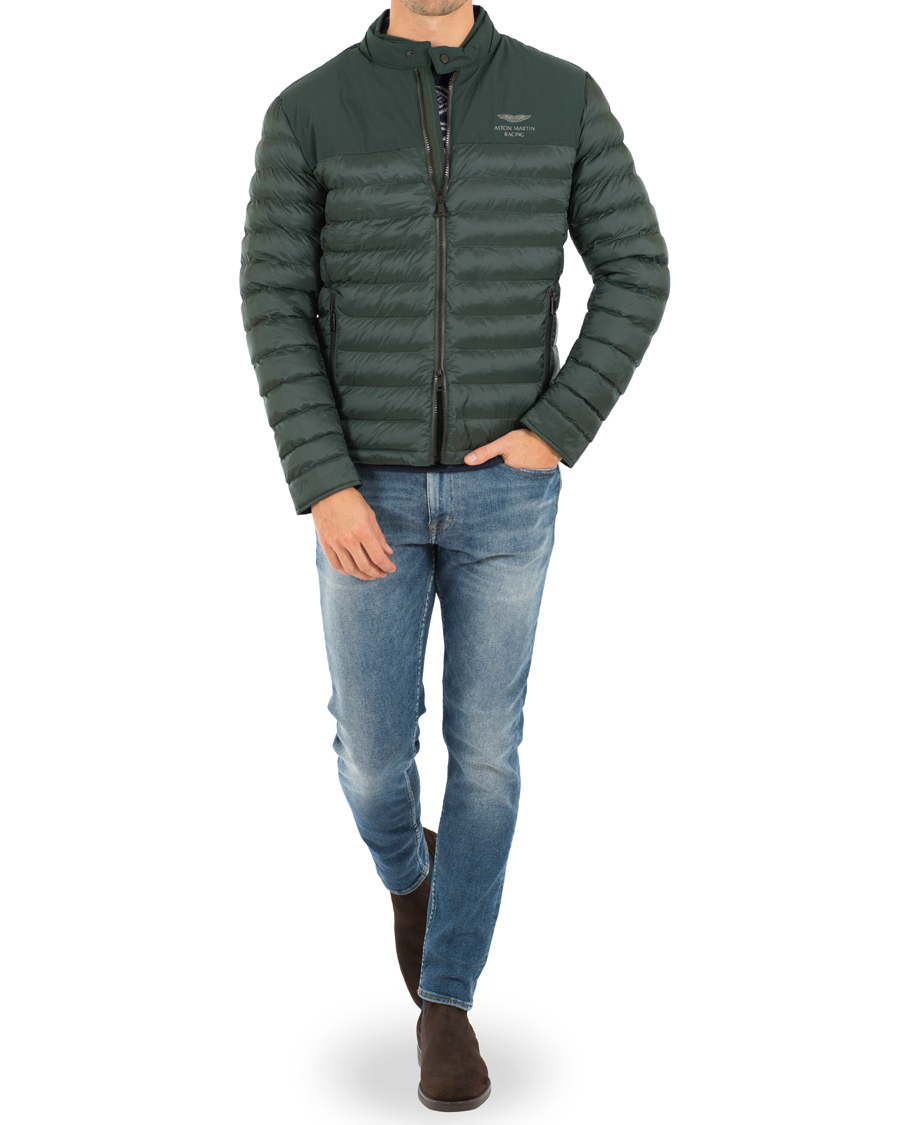 Uomini | Giacche | Hackett | Aston Martin Tech Moto Down Jacket Racing Green